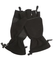 Перчатки флис откр. (windproof)(черный)